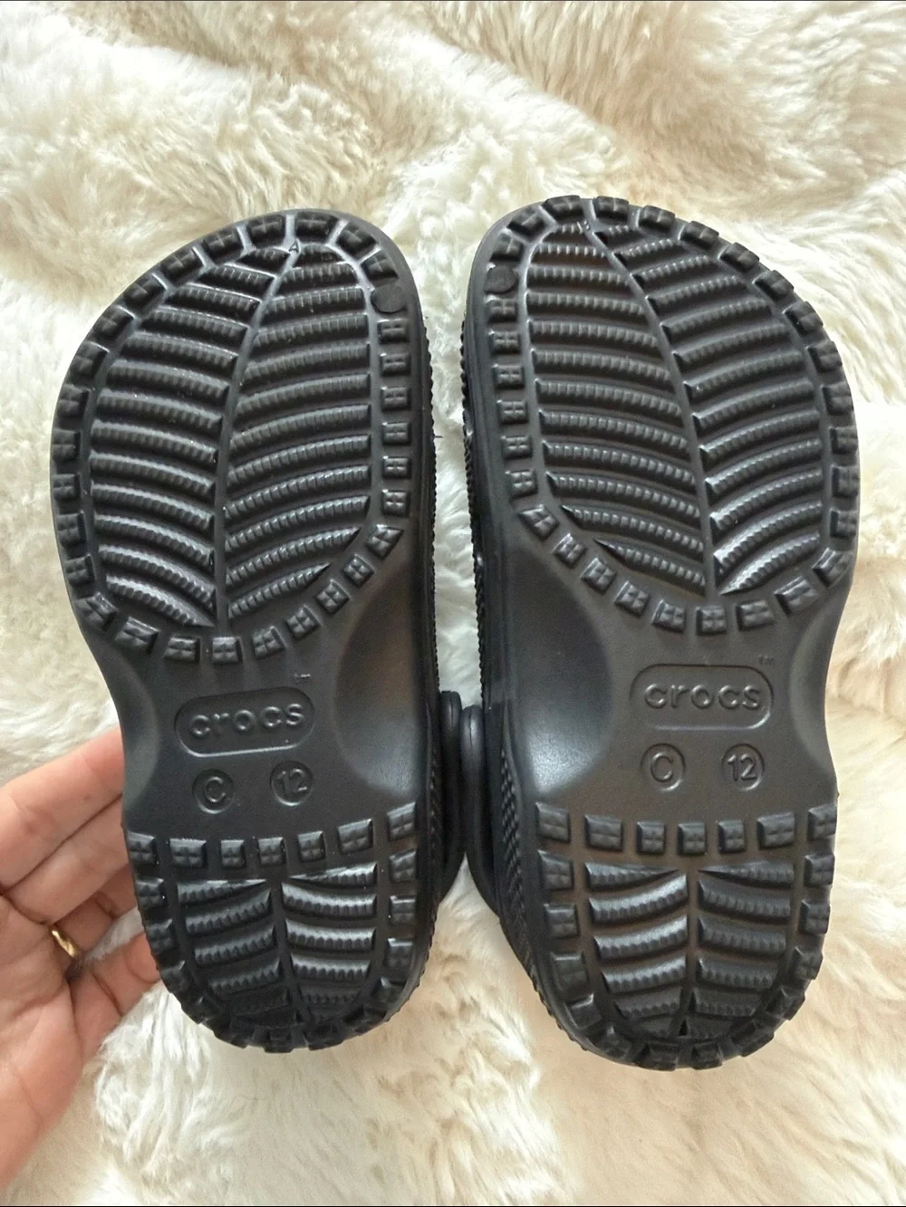 CROCS Disney Parks Mickey Ear Cutout Kids Black Classic Clogs
